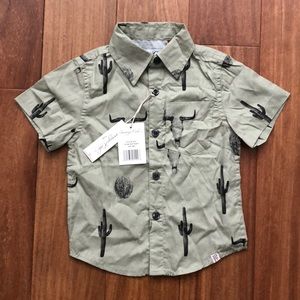 Brand new cotton collared shirt w/ southwest feel